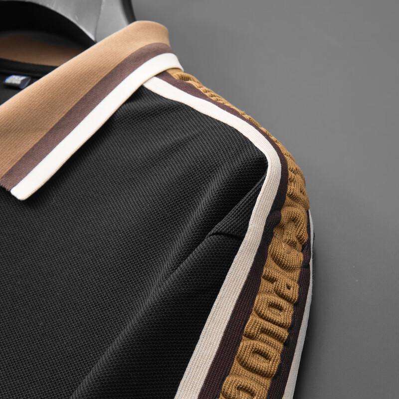 Dibinze Men's Plus Size Silk & Linen Blend Polo T-Shirt