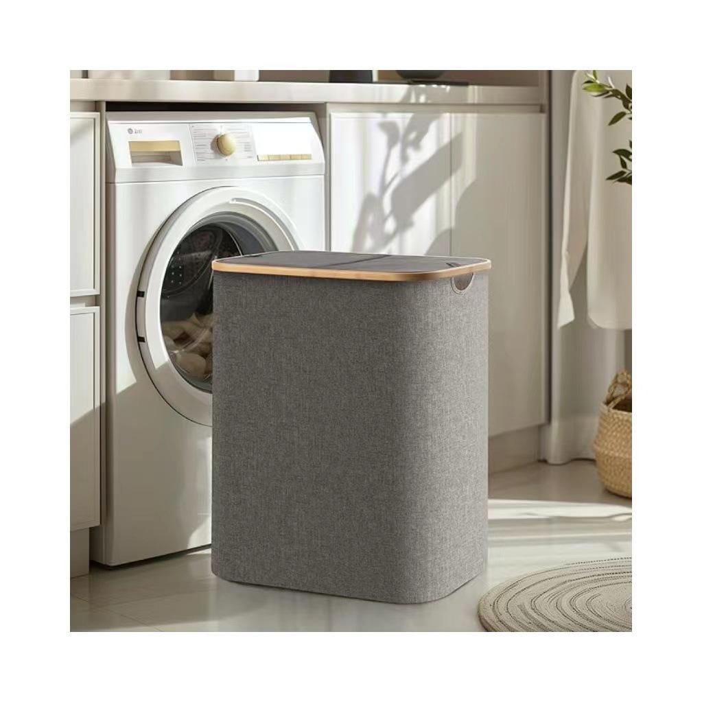 Foldable Waterproof Laundry Basket for Bathroom, Large Fabric Dirty Clothes Storage.