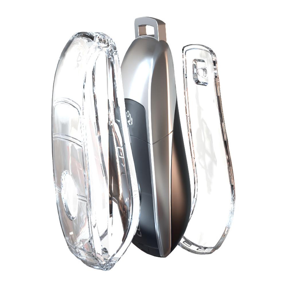 for Mercedes Benz E C S GLC Class E200 E400 E63 W213 S550 S560 C260 A200 Key Shell Protector TPU Transparent Car Key Case Cover