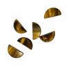 Natural Tiger Eye Half Moon Cabochon 8x16mm Gemstone Lot, Golden Brown Tiger Eye Loose Stone for Jewelry Making