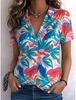 2026 Estate Donna Camicia Tropicale Hawaiana Collo a Revers Manica Corta Casual Bottoni Camicie per Outfit da Vacanza Top
