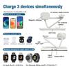 4 in 1 Wireless Charging Station Fast Charging Magnetic Wireless Charger Stand for iPhone 17 16 15 14 Apple Watch AirPods Pro