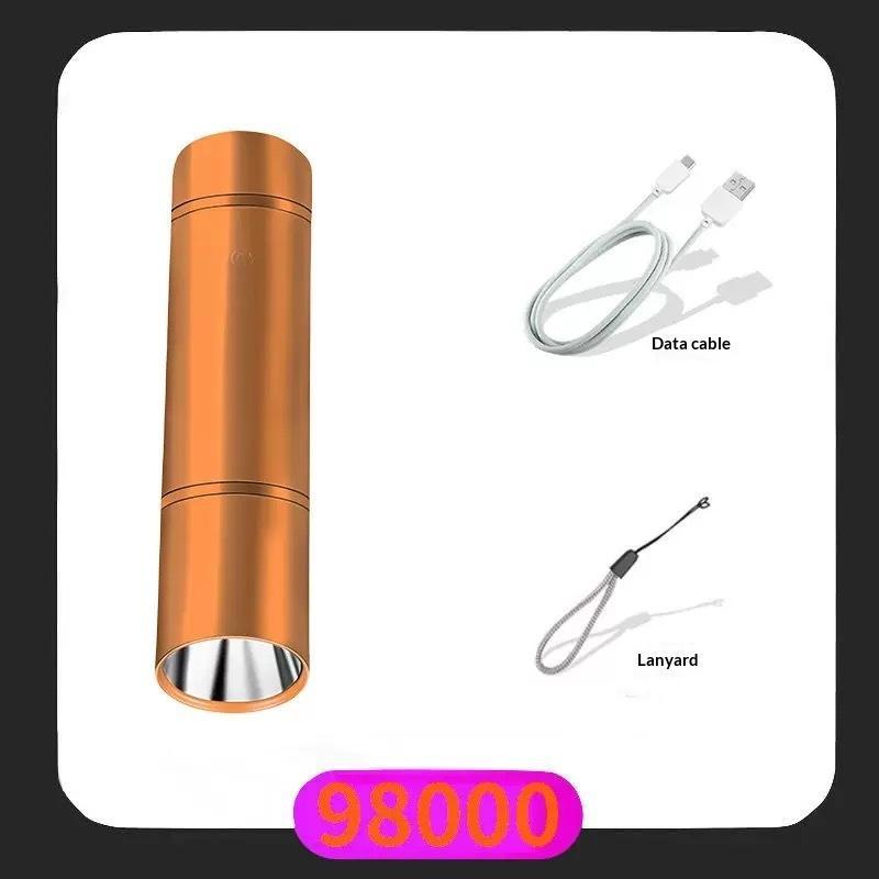 Rechargeable Mini LED Flashlight IPX5 Waterproof Telescopic Zoomable Powerful Torch for Camping Cycling Night Use