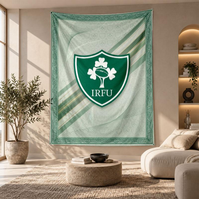 Decorative Tapestry,Ireland Rugby Printed Wall Art, Lightweight Wall Hanging For Bedroom Background