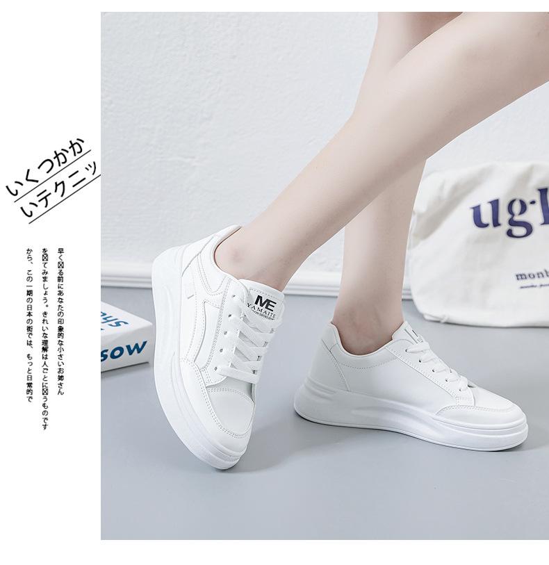 Women Sneakers PU Leather Lace-Up Breathable Jogging Casual De Mujer Outdoor Woman Walking Skateboarding Shoes