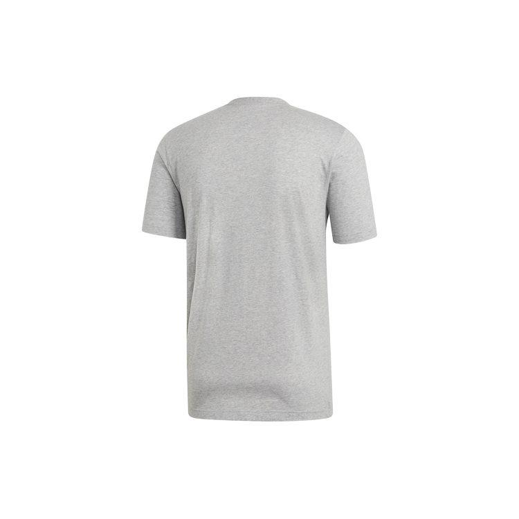 adidas T Shirts Men's Medium Heather Gray/Black Crew Neck Moderate Straight Fit DU0382