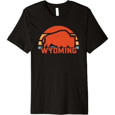 Retro Wyoming Bison Premium T-Shirt