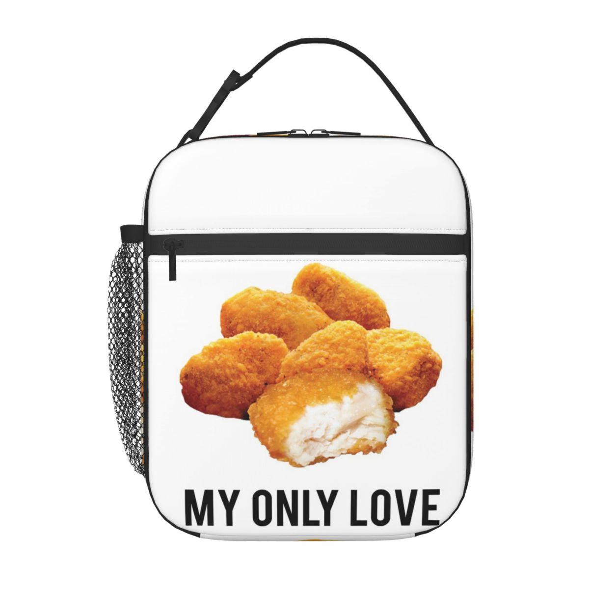 Lekkere Kipnuggets Geïsoleerde Lunchtas voor Vrouwen Kinderen Draagbare Voedseldozen Thermische Lunchbox Tote One Size