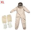 Professional Ventilated Full Body Beekeeping Bee Keeping Suit W/ Leather Gloves