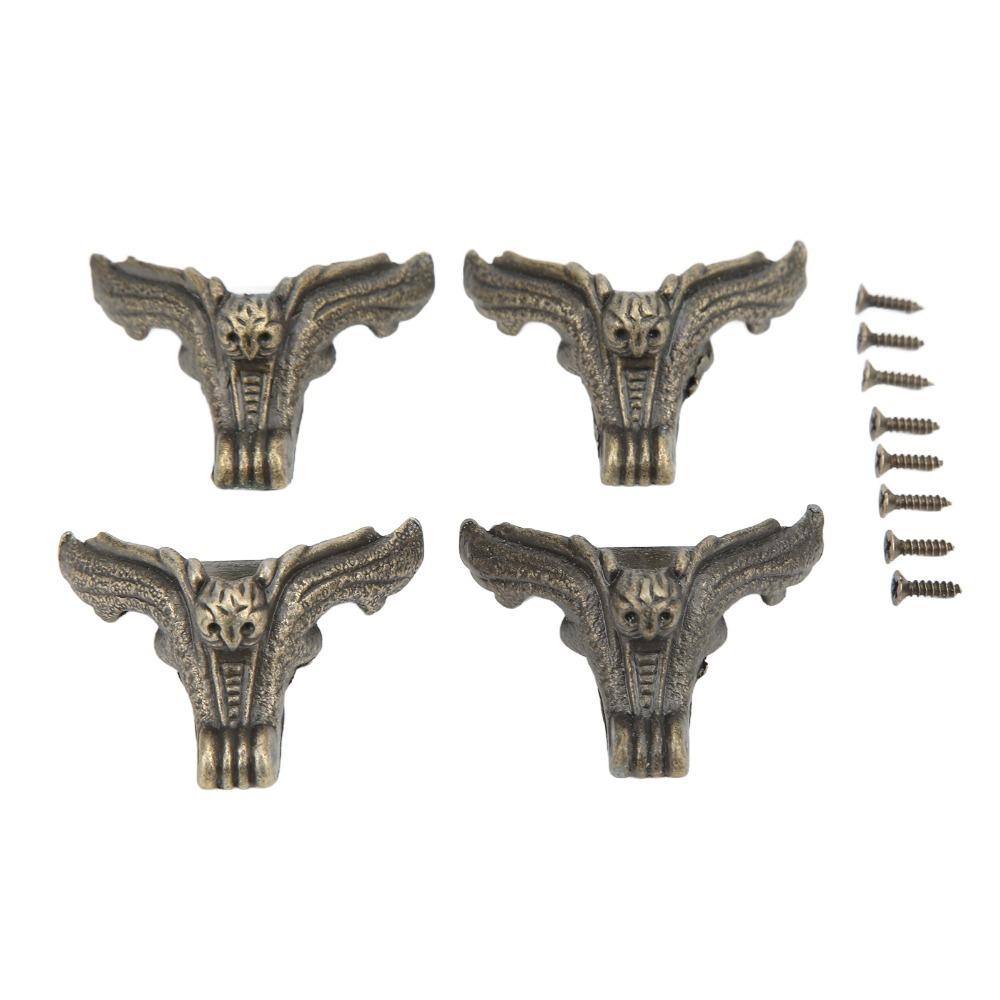 

4pcs Zinc Alloy Jewelry Box Feet Sturdy Rustproof Animal Foot Jewelry Box Legs Vintage Retro Box Feet Handcraft Materials
