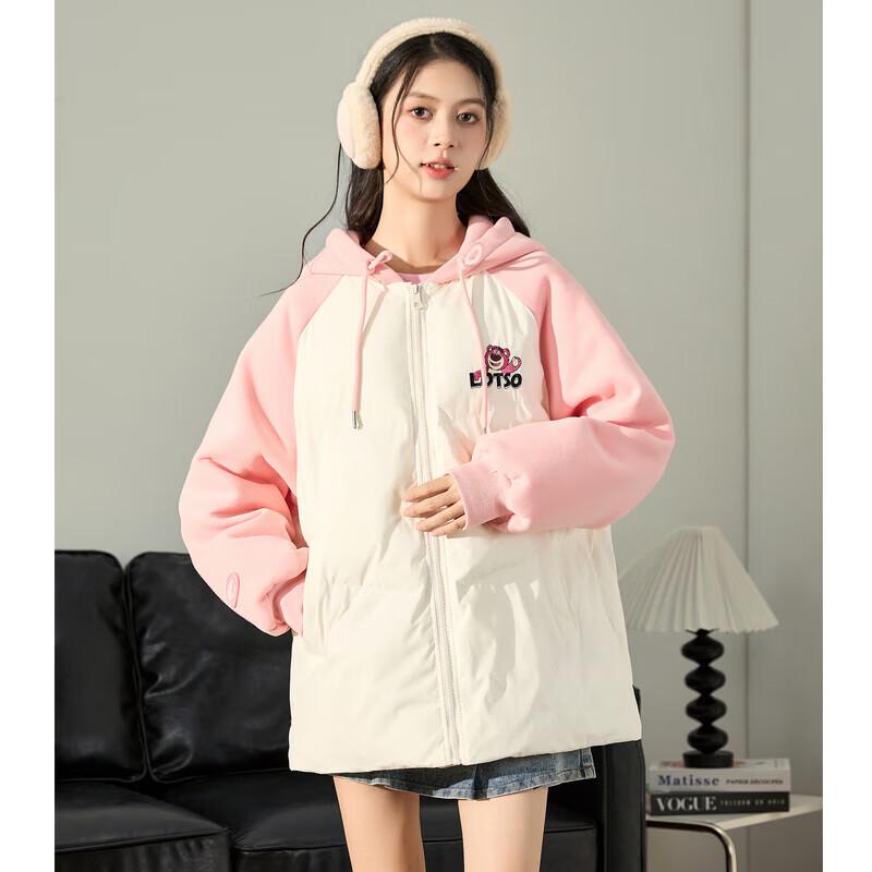 

TonLion 2023 Strawberry Bear Collaboration Women s Spliced Padded Jacket M