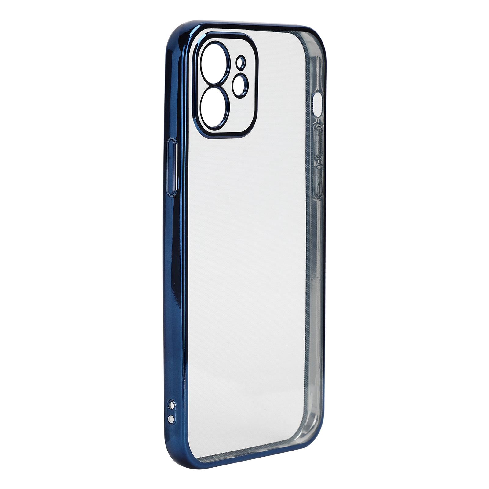 

SULADA Mobile Phone Covers Electroplating Full Body TPU Phone Protective Case for iPhone 12 синий