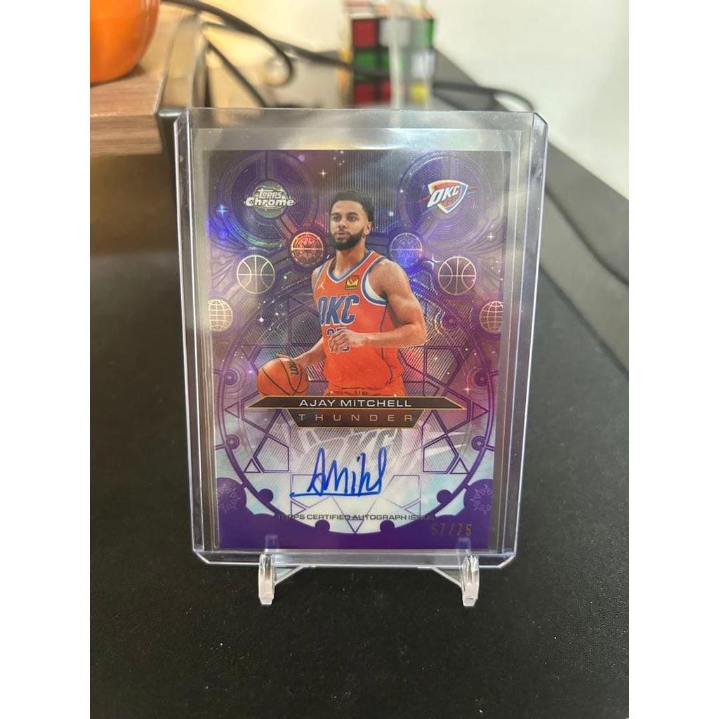 Used Topps Chrome Autograph Card Ajay Mitchell 57/75