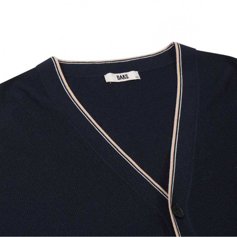 Daks Viscose Blend Tipping Cardigan Dmp1swcd101n1