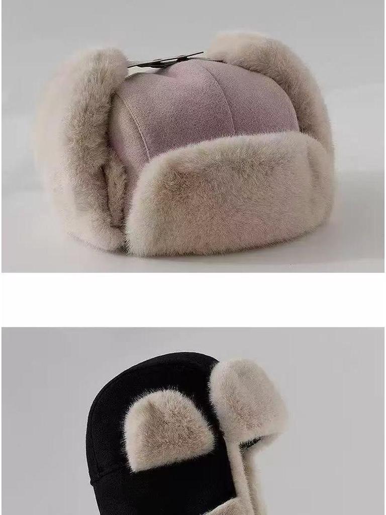 Lei Feng Fleece-Lined Warm Ear Protection Hat for Outdoor Winter Sports