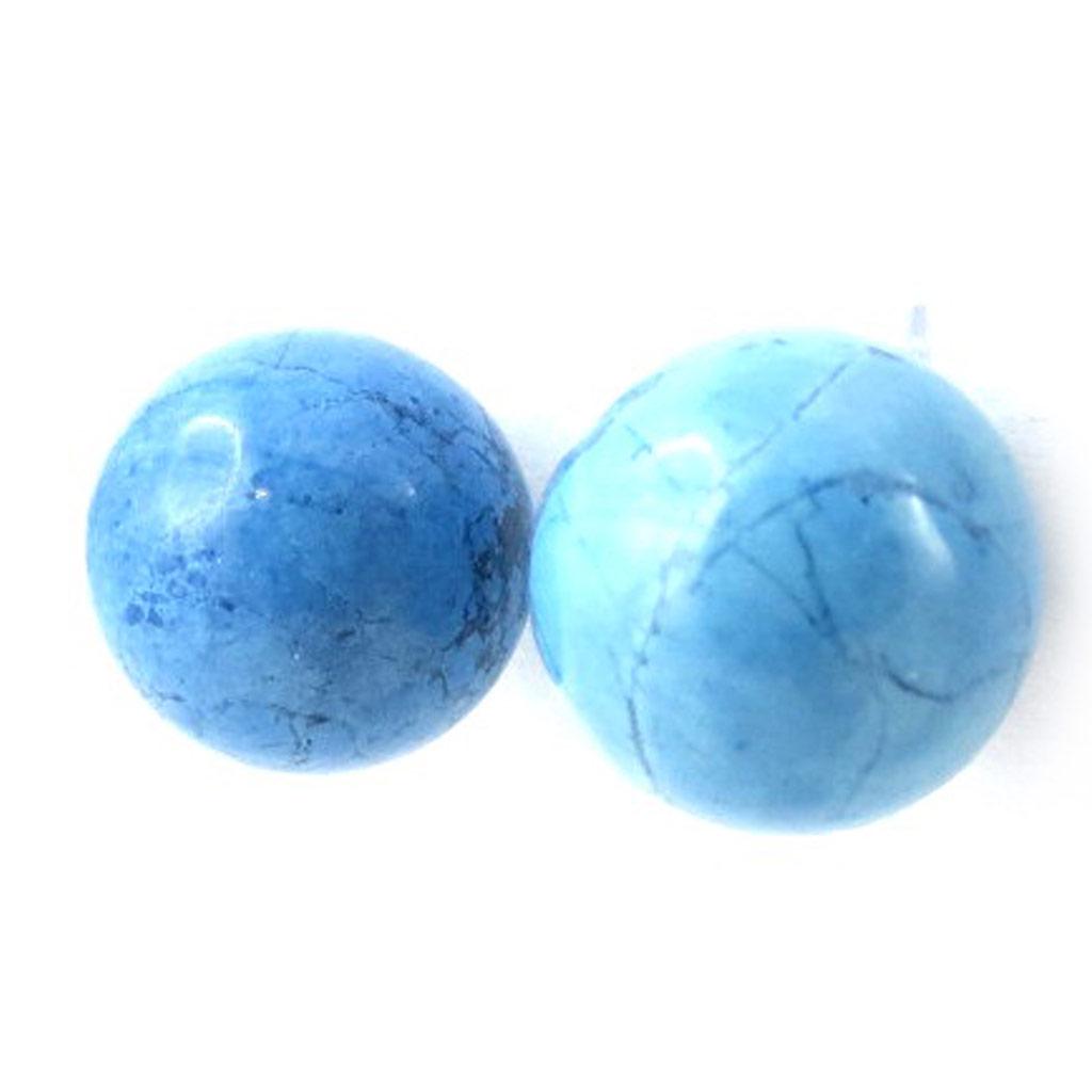 Les Trésors De Lily [N1378] - Blue 'Mineralia' Silver Earrings - 10 Mm