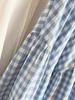 Women's Irregular Spliced Plaid A-Line Skirt - Pear-Shaped, Hip-Covering, Large Hem, Spring/Summer Style