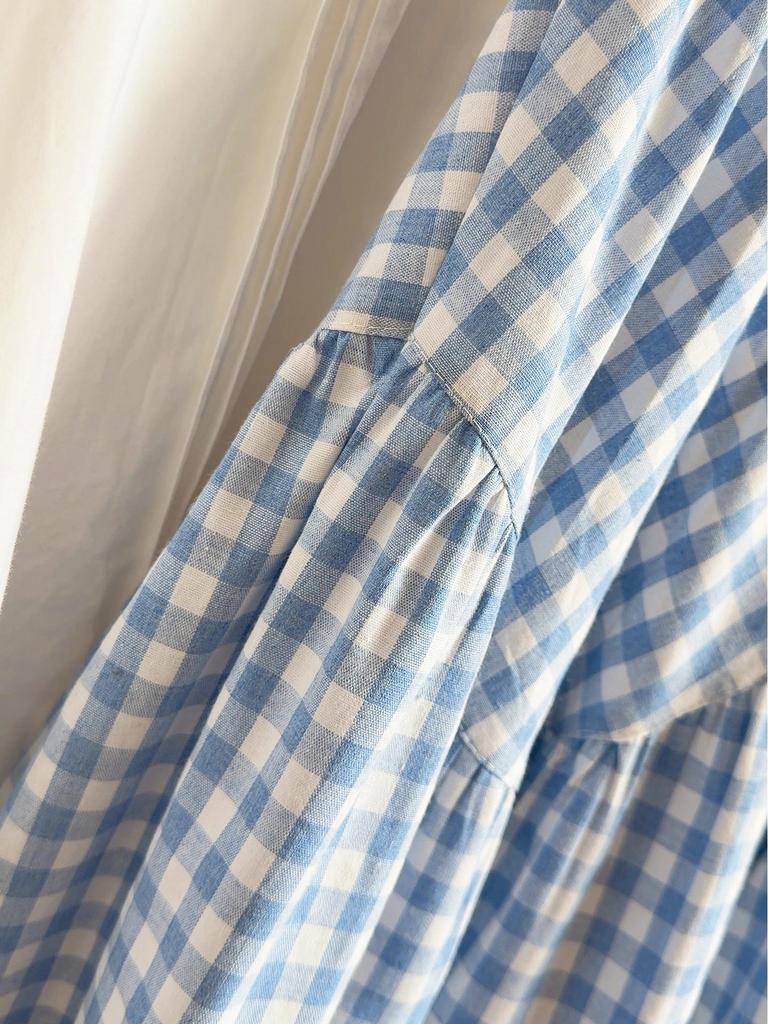Women's Irregular Spliced Plaid A-Line Skirt - Pear-Shaped, Hip-Covering, Large Hem, Spring/Summer Style