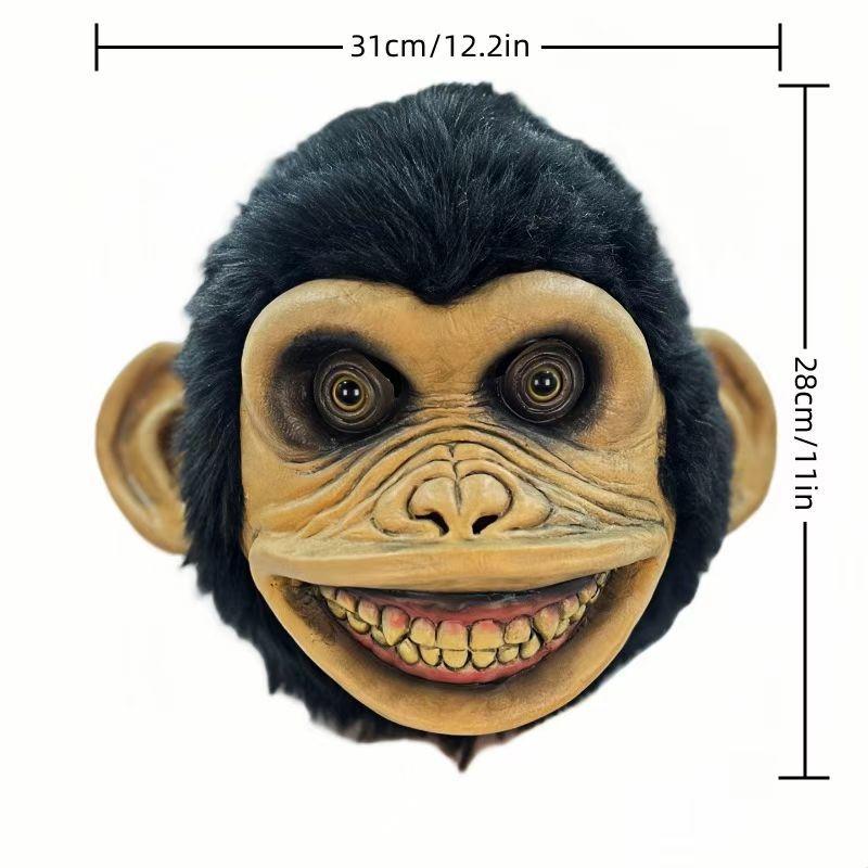 Neue Halloween Gorilla Tier Latex Maske für Live-Streaming und Scherz Spaß Cos Magisches Tier Monster Affenkopf Headgear