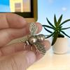 Brass Bee Figurine Tea Pet Solid Metal Bee Figure Model Statue Sculpture Toy Desktop Decoration Ornament Festival Collectible Gift