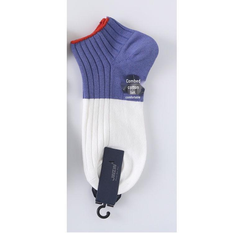 Men's Spring/Summer Short Cotton Socks - Sweat-Absorbing, Deodorant, Low-Cut Boat Socks