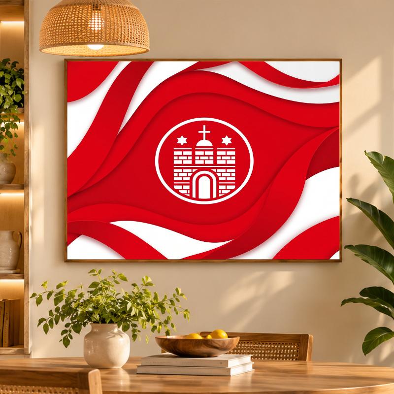 5D Diamond Painting FC St. Pauli Football DIY Full Drill Diamond Art Kit Home Decoration