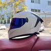 Imitation Street Car Helmet Men's Motorcycle 3C Electric Vehicle Full Helmet Autumn and Winter Knight Double Mirror Riding