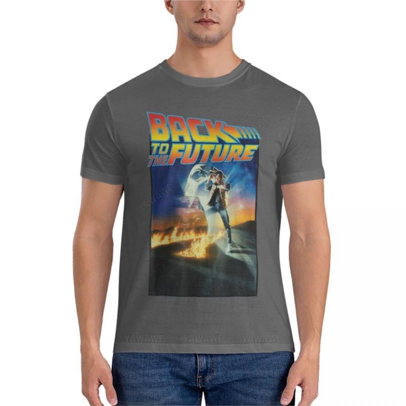 Męskie koszulki bawełniana koszulka Powrót do Plakatu Filmowego Klasyczna Koszulka letnie topy ubrania dla mężczyzn urocze topy