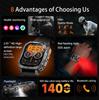 Military outdoor Smart Watch Fitness Clock Men 2.01 inch AMOLED Screen 1400mAh Battery Flashlight HD Call Waterproof Smartwatch