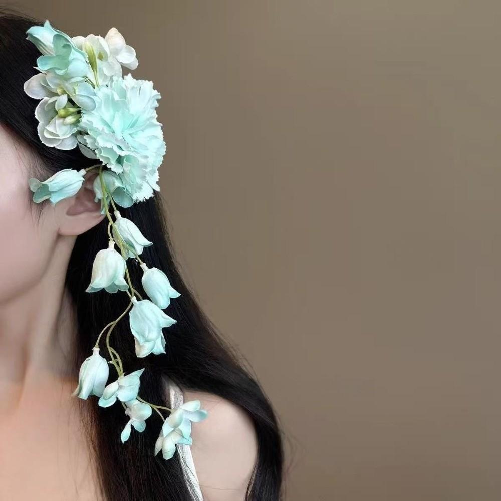 Colorful Hanfu Hair Accessories Ancient Style Chinese Style Hair Clip Flower Hairpin  Women