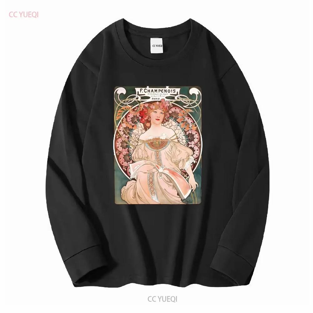 Art Nouveau shirt Reverie based on Alphonse Mucha aesthetic t boho hippie vintage painting artsy long or short sleeves vintage