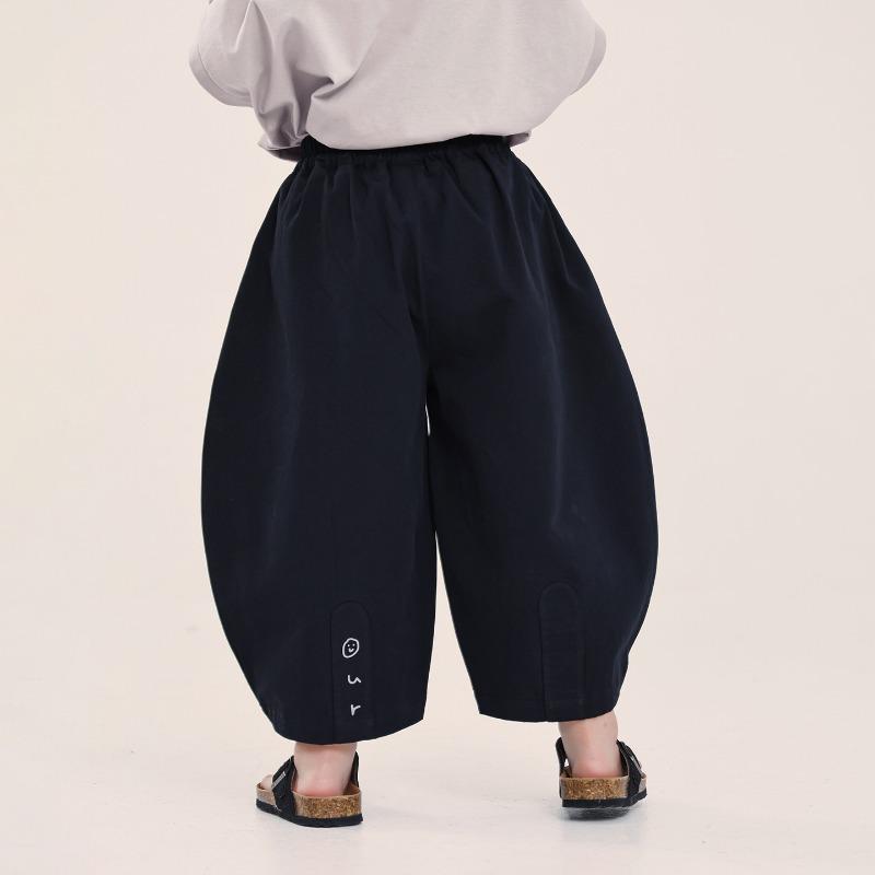 Boys Young Kids Loose Solid Casual Summer Cropped Pants