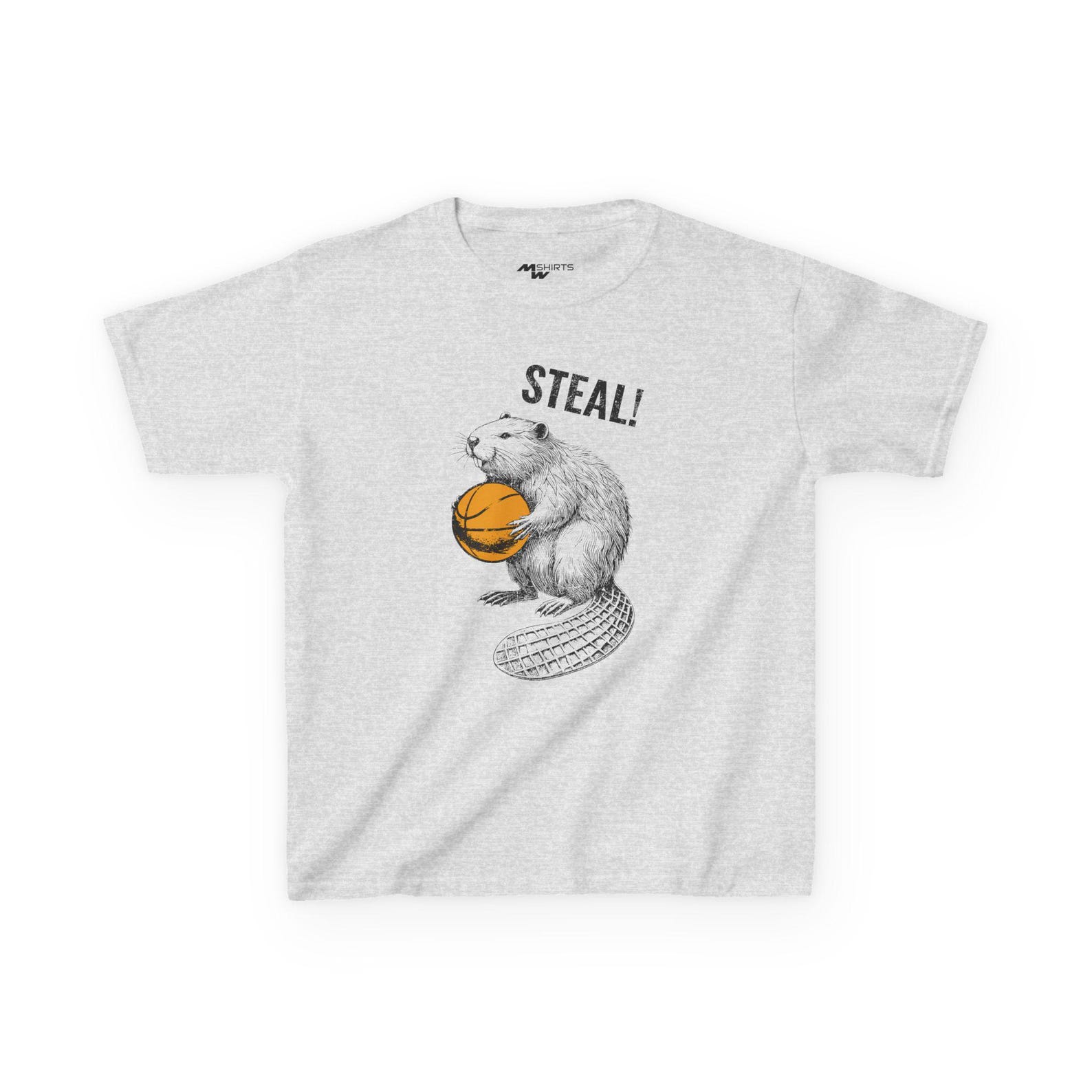 Basketball Animal Kids Tee: Fun Sports T-Shirt S