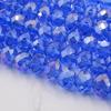 Dark Blue Multicolor 4/6mm 145pcs Rondelle Austria Faceted Crystal Glass Beads Loose Spacer Round Beads for DIY Jewelry Making