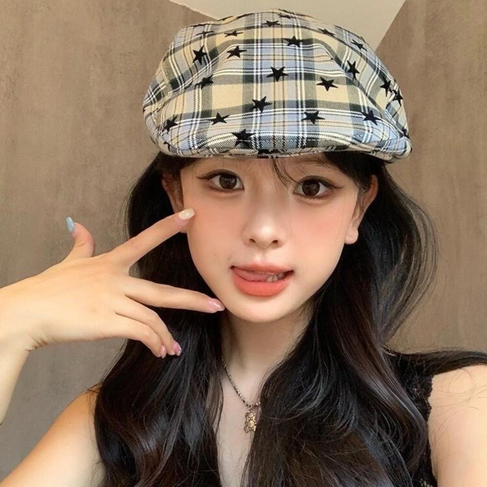 Vintage Women's Beret Japanese Painter Cap Trend Newsboy Cap  Streetwear
