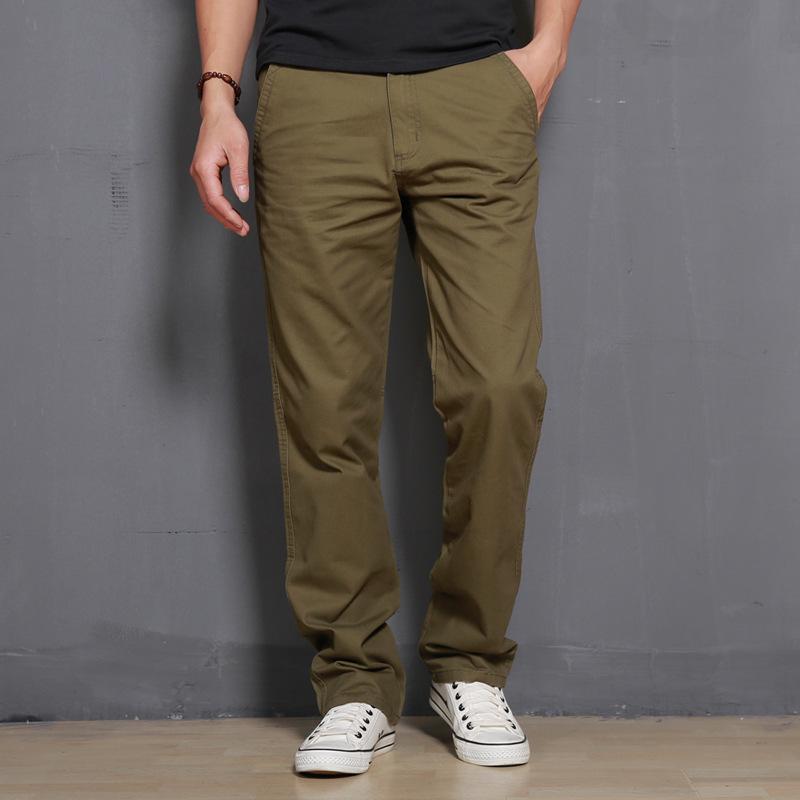 Men's Plus Size Pure Cotton Casual Pants - Spring/Autumn Trendy Workwear 2024