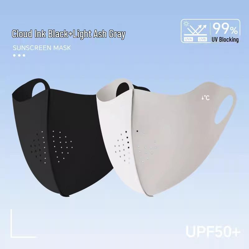 Unisex Breathable Sunscreen Mask with UV Protection and Ice Silk Fabric