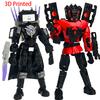 3D Articulated Toy Skibidi Toileted T13 Drillman Drill Man Figure Articulated Skibidi Toileted Figure TV Man Toy Xmas Gift