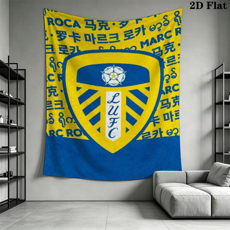 Leeds United Wall Tapestry Aesthetic Wall Hanging Printed Fabric Blanket Decorative Tapestries for Bedroom Living Room Home Decor
