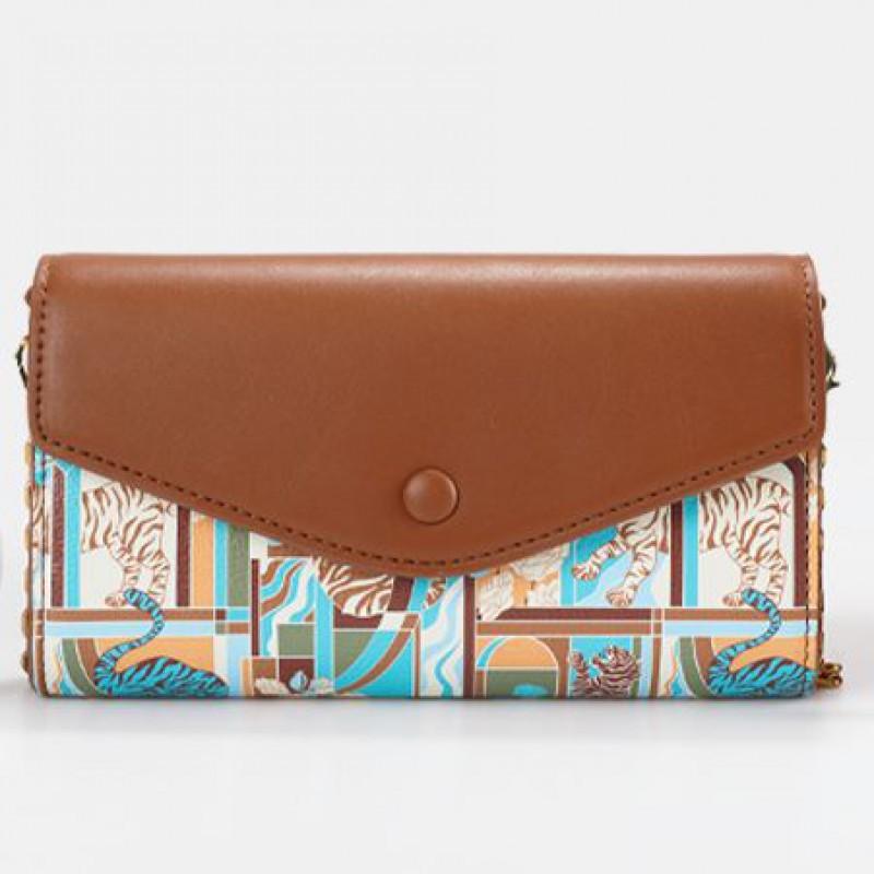 

Animal Print Chain Bag 24x6x12.5 коричневый