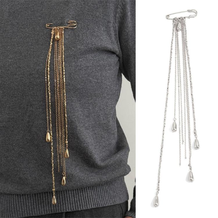 Classical Chain Fringe Brooch Dateless Lapel Pin Accessory Elegant Fringe Pin Enhances Dresses Coats And Handbags