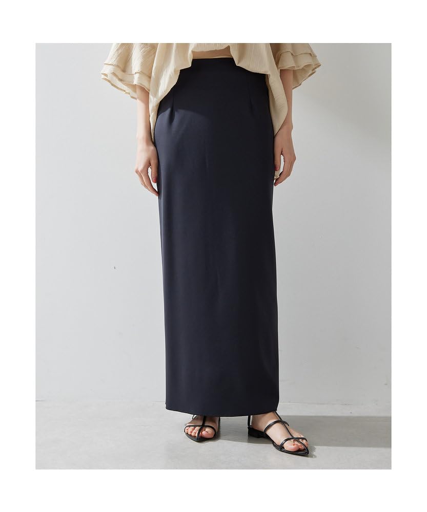 Whim Gazette Jersey Long Skirt Size Black I-Line (WGZ1041501A0002), S,