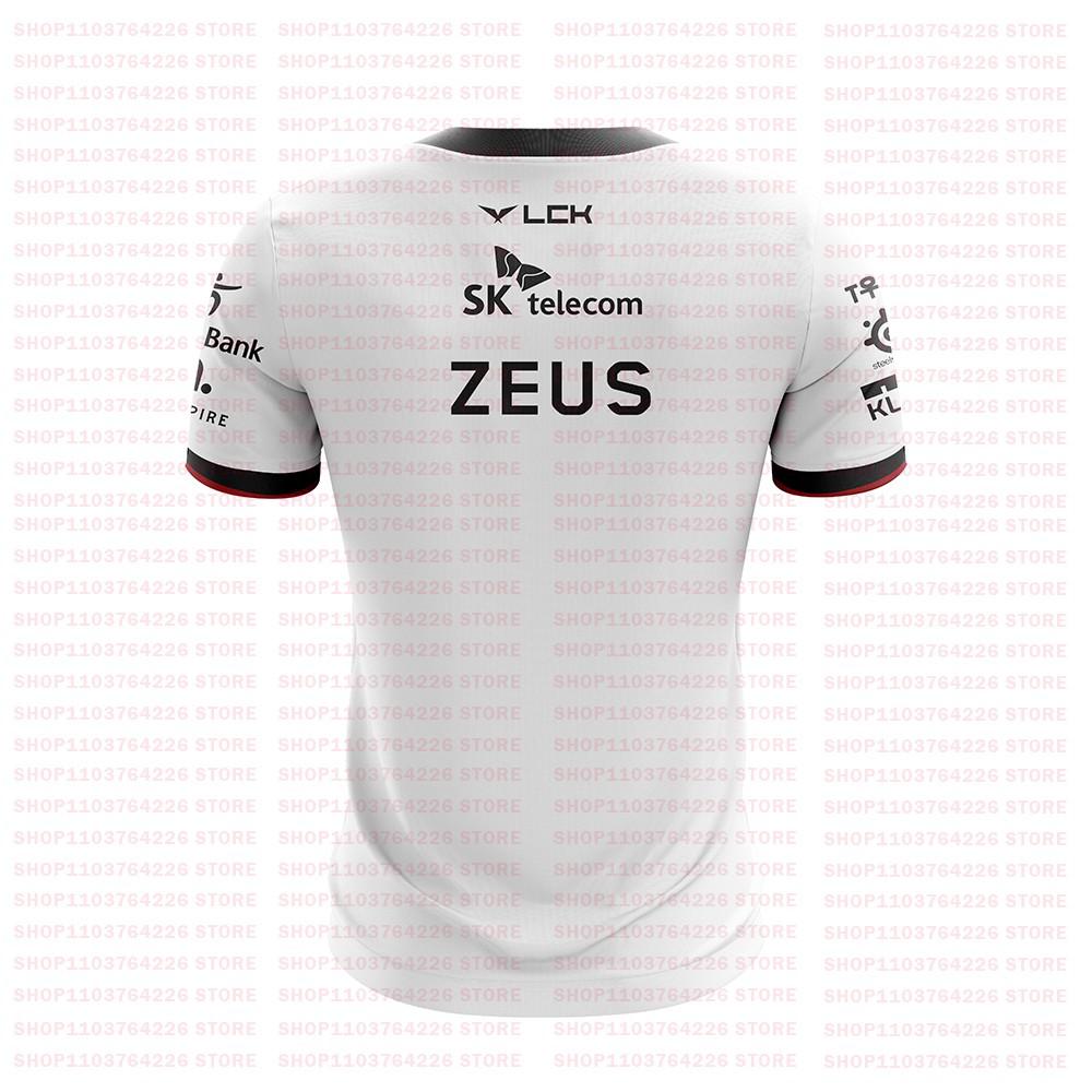 2024 Skt T1 Uniform Jersey E-sports T-shirt LoL S14 Faker Men's T-shirt Sports Game 3d Children's Short Sleeve Top T-shirt