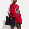 New COACH Field Fabric With Cow Leather Tote Bag, Shopping Bag, Shoulder Bag, Crossbody Bag, Handbag Large Women's Black CG092-LHDRJ