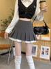 Women's Patchwork Pleated A-line Short Skirt - Versatile, Anti-exposure, All-Season Style