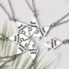 Zinc Zinc Alloy Best Friend Necklace Silver Multi-person Splicing Necklace Friendship Necklace  Unisex