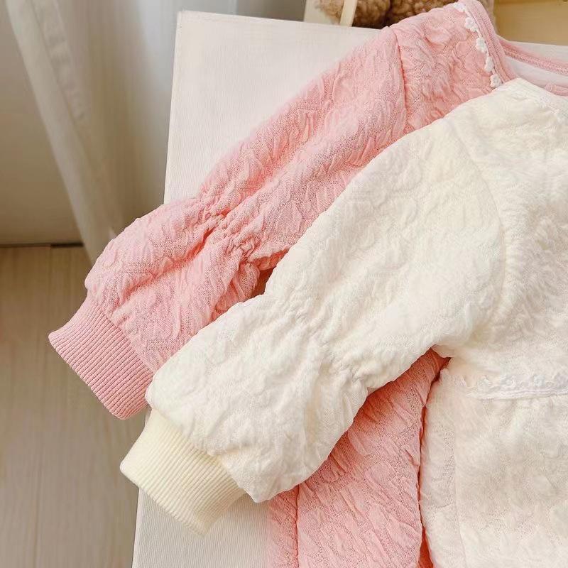 Stylish Baby Girl Romper: Trendy Double-Layer Onesie for Spring/Autumn