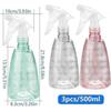 3 Pcs Water Spray Bottle 500ml Plastic Empty Spray Bottles With Fine Mist and
