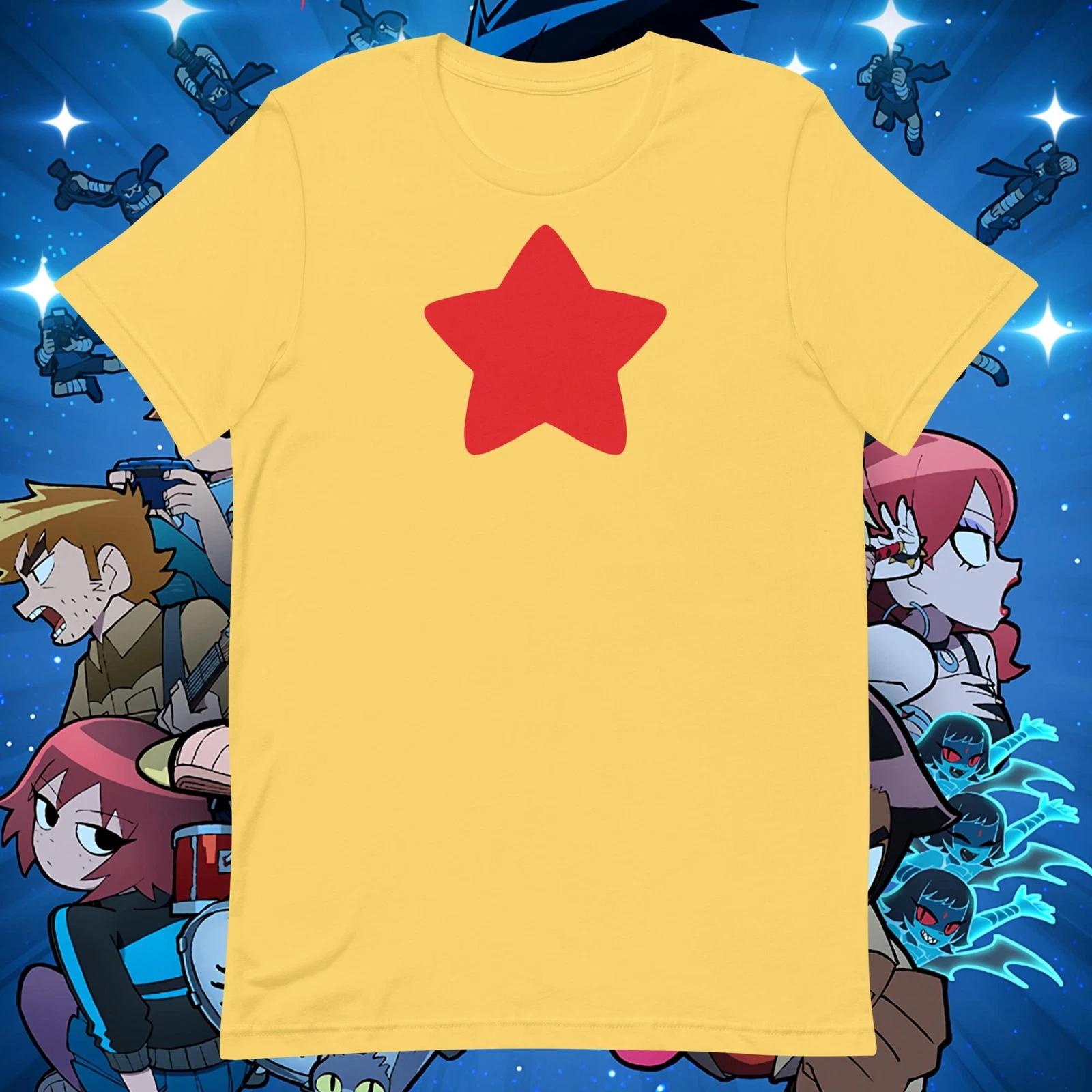 Scott Pilgrim Takes Off Red Star Shirt L