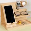 Nachtkastje Organizer Hout Telefoon Docking Station Sleutelhouder Portemonnee Stand Horloge Organizer Valentijnsdag Cadeaus Voor Hem Houten Organizer